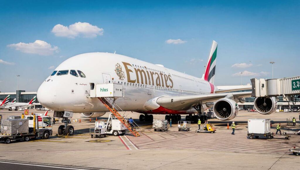Emirates ritira l’Airbus A380 da queste 4 rotte USA: la lista ufficiale